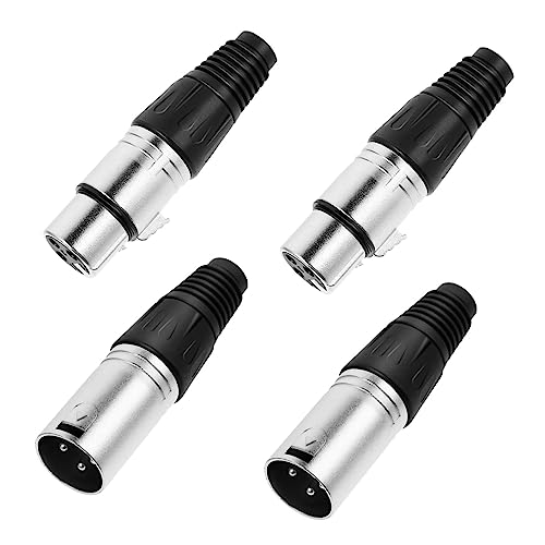 NULYLU 1 3 Xlr Stecker Und Buchse Audiobuchse Für Mikrofon Weiblicher Xlr- Instrumentenstecker Lötanschluss 3-poliger Steckverbinder Xlr-stecker Stecker 3 Black Zinklegierung von NULYLU