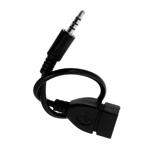 NULYLU Auto-Audiokabel Auto zubehör Auto zübehör AUX-Audiokabel Automatischer USB-Adapter Audio Kabel für Auto USB kopfhörer Adapter Verlängerung des Audiokabels Kupferkabel Black von NULYLU