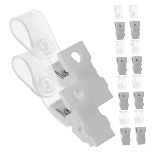 NUOBESTY 100st Ausweishalter-clip Clip Für Ausweis Abzeichen-clip Namensschild-clips Abzeichenclips Für Arbeitsabzeichen Abzeichenclips Für Namensschilder Tragbare Ausweisclips Weiß Pvc von NUOBESTY