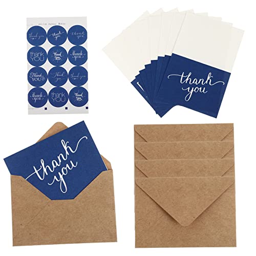 NUOBESTY 16st Dankeskarte Zur Hochzeit Hochzeitskarten - Dankeskarten Etiketten Aufkleber Thanksgiving-parteibevorzugung Danke Geschenketiketten Danke Karten Das Papier Blue von NUOBESTY