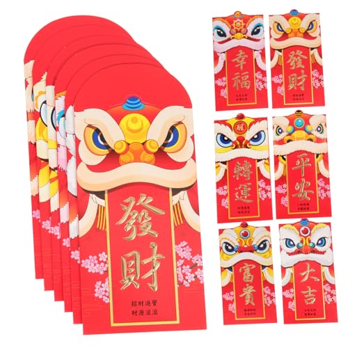 NUOBESTY 18 Stk rote Umschlagtasche Geldumschläge wiederverwendbar Party Frühling chinese new year chinesisch neujahr Rote Umschläge des Kaninchenjahres Sternzeichen Hase Jahrespaket Papier von NUOBESTY