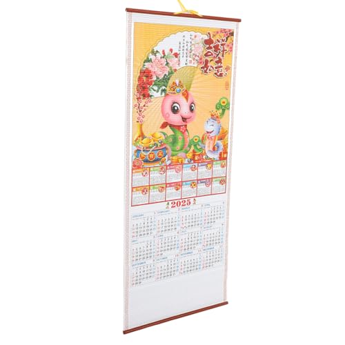 NUOBESTY 2025 Chinesische Wandkalender Scroll-Mondkalender Jahr Der Schlange Tierkreiszeichen Schlangen-Hängekalender 2025 Jährliche Fengshui- Für Das Heimbüro B von NUOBESTY