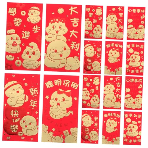 NUOBESTY 24 Stücke Rote Umschläge Chinesische Neue Jahr Schlange Sternzeichen Glück Geld Bargeld Umschläge NUOBESTY 24 Stücke Rote Umschläge Chinesische Neue Jahr Schlange Sternzeichen Glück Geld Bargeld Umschläge von NUOBESTY