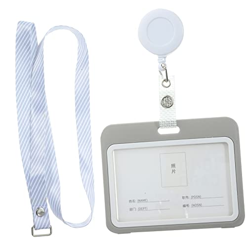 NUOBESTY 2St Leicht zu ziehende Teleskopaufhängung Kartenhalter für Ausweisschutz card sleeves karten sleeves kartenset Aufbewahrungshüllen für Karten horizontale Hüllen für Karten PVC Grey von NUOBESTY