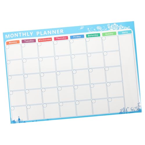 NUOBESTY 2st Kühlschrankmagnet Kühlschrank-schreibtafel Notiztafel Magnetisches Planungs-whiteboard Wochenkalender Trocken Abwischbar Trocken Abwischbarer Kalender Blue Magnet Aus Gummi von NUOBESTY