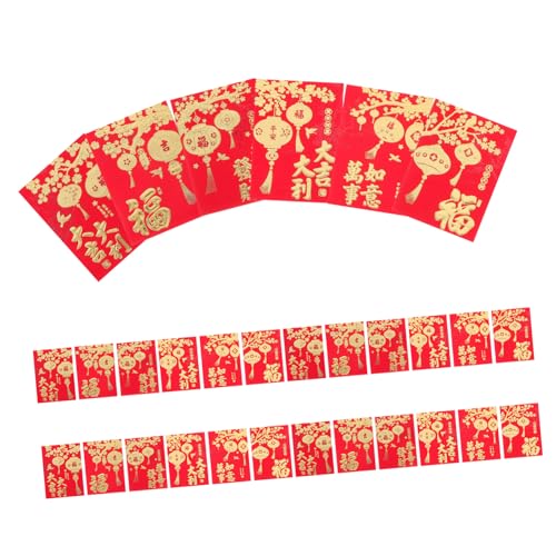 NUOBESTY 48 Stück Rote Umschläge Zum Chinesischen Neujahr : Schlangen-sternzeichen Geldscheinhalter Aus Papier für Asiatische und Vietnamesische Kulturveranstaltungen NUOBESTY 48 Stück Rote Umschläge Zum Chinesischen Neujahr : Schlangen-sternzeichen Geldscheinhalter Aus Papier für Asiatische und Vietnamesische Kulturveranstaltungen von NUOBESTY