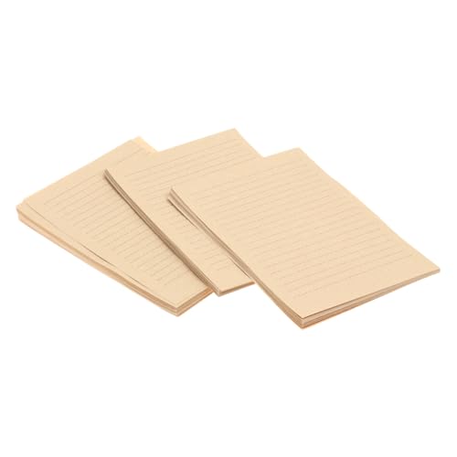 NUOBESTY 50 Blatt Kraftpapier Liniertes Schreibpapier Jahrgang Stationär Druckerpapier Kindergartenpapier Zum Schreiben Kalligraphiepapier Handschriftliches Notizbuch Light Brown von NUOBESTY