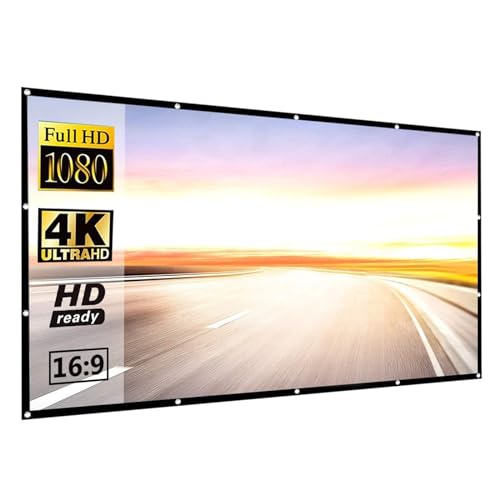 Tragbare Projektorleinwand, 60 72 84 100 120 150 Zoll einfache Faltbare Projektionswand 100 Zoll Vorhang 16:9 Outdoor Full HD 2K 4K Projektor Leinwand Vorhang,Breites Anwendungsspektrum(150 inch) von NUUWAI