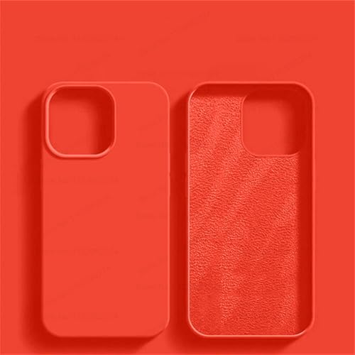 NUZIXINXW Luxuriöse, stoßfeste Schutzhülle für iPhone 16 Pro Max, Silikonhüllen für iPhone 16 Plus, Bumper Soft Cover, Telefonzubehör, Pink Orange, für iPhone 12 Pro Max von NUZIXINXW