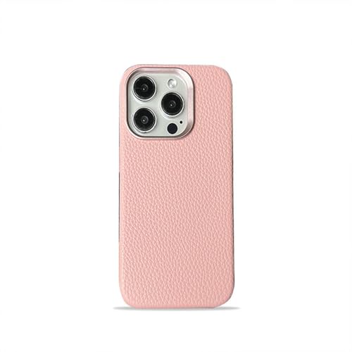 NUZIXINXW Weiche Lederhülle für iPhone 14 Pro Max Leder Business Magnetische Laderückseite für iPhone 13 Pro Max, Pink, Für iPhone16 ProMAX von NUZIXINXW