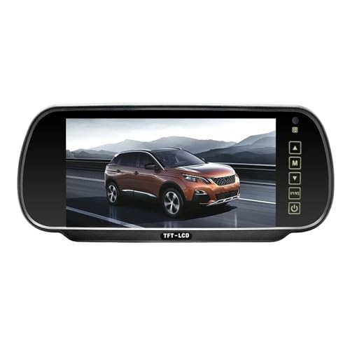 Rückfahrkameras 7 Zoll AHD Autospiegelmonitor 170° 1080P Rückansicht AHD Kamera High Definition Fahrzeug IPS Vollspiegeldisplay Auto Rückfahrkamera(AHD Monitor(AV)) von NVETJMUA