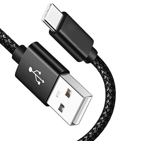 NWNK13 USB C Kabel Typ C Schnellladekabel für Samsung Galaxy Xcover 5 / Xcover 4S Nylon geflochten Android Handy Ladekabel Draht Sync Kabel für Xcover Pro (1 m, schwarz) von NWNK13