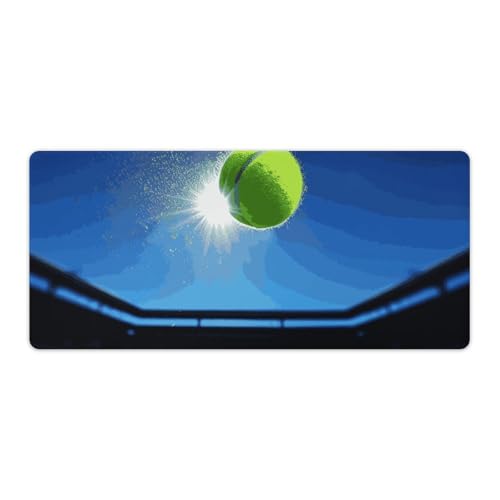 Großes Mauspad mit Tennisball in der Luft, erweitertes Gaming-Mauspad, rutschfeste Unterseite, Schreibtischunterlage mit genähten Kanten, wasserdicht, Tastaturmatte für Zuhause, Büro, 40,6 x 91,4 cm von NWTRJ