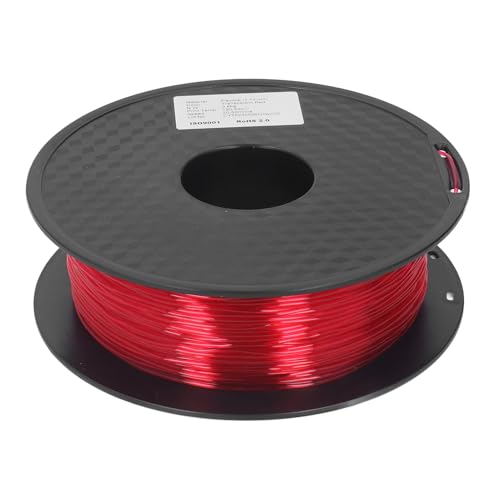 Tpu-Filament, gutes flexibles Materialpaket für 3D-Drucker für Bastel- und Handarbeitsprojekte (Transparentes Rot) von NYSUZHOUJI