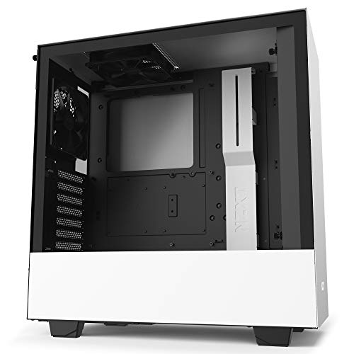 NZXT H510 - Compact ATX Mid-Tower PC Gaming Case - Front I/O USB Type-C Port - Tempered Glass Side Panel - Cable Management System - Water-Cooling Ready - Steel Construction - White/Black von NZXT