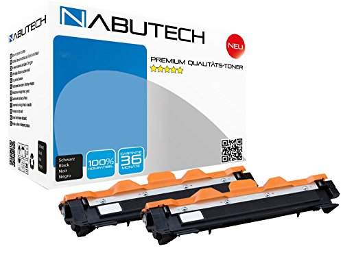 Nabutech 2 Toner kompatibel zu TN-1050 für Brother MFC1810 MFC1815 MFC1910W MFC1911NW, 1000 Seiten Black je Kassette von Nabutech