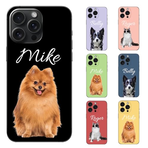 Naispanda Personalisierte Handyhülle für iPhone 15 14 13 12 11 Pro Max Mini X, Weichem Flüssigem Silikonmaterial, Hülle Selbst Gestalten mit Eigenem Foto Bild Text Individuelle Schutzhülle Cover Case von Naispanda