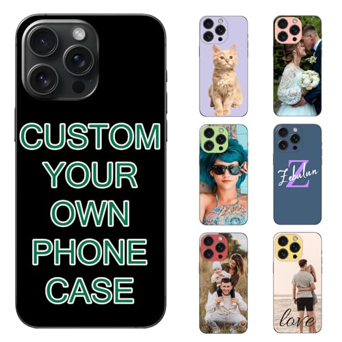 Naispanda Personalisierte Handyhülle für iPhone 15 14 13 12 11 Pro Max Mini X, Weichem Flüssigem Silikonmaterial, Hülle Selbst Gestalten mit Eigenem Foto Bild Text Individuelle Schutzhülle Cover Case von Naispanda