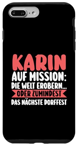 Hülle für iPhone 7 Plus/8 Plus Vorname Dorffest Karin von Name Karin Geschenk