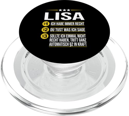 Lisa Vorname ich habe immer Recht Spruch PopSockets PopGrip für MagSafe von Name Lisa Sprüche Ich habe immer Recht