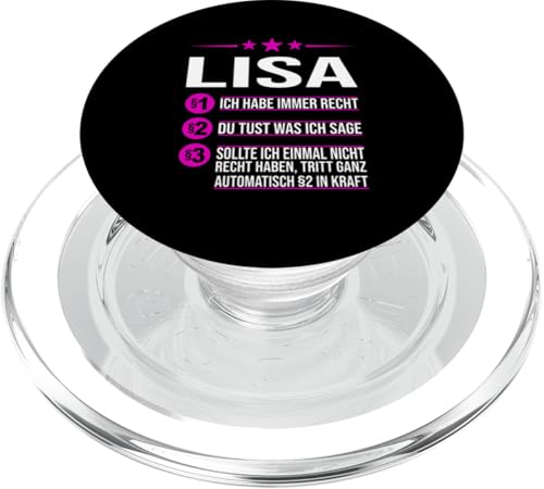 Lisa Vorname ich habe immer Recht Spruch PopSockets PopGrip für MagSafe von Name Lisa Sprüche Ich habe immer Recht