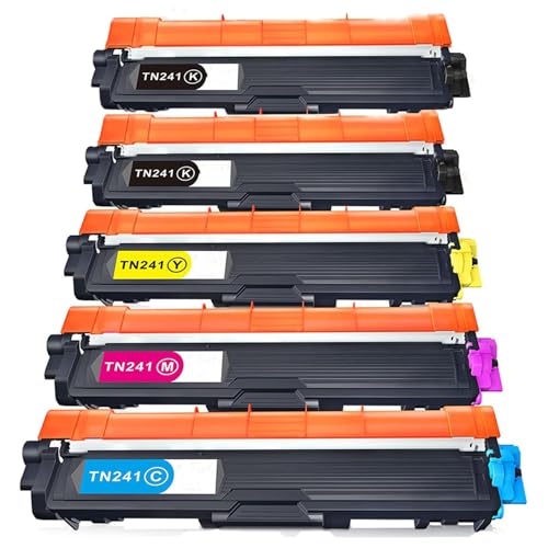 Nanologic 5er-Pack TN241 TN245 Toner Kompatibel Toner für Brother TN241 TN245 für Toner Brother DCP 9022CDW Brother MFC 9332CDW Toner HL-3142CW MFC-9142CDN HL-3152CDW HL-3140CW MFC-9330CDW von Nanologic