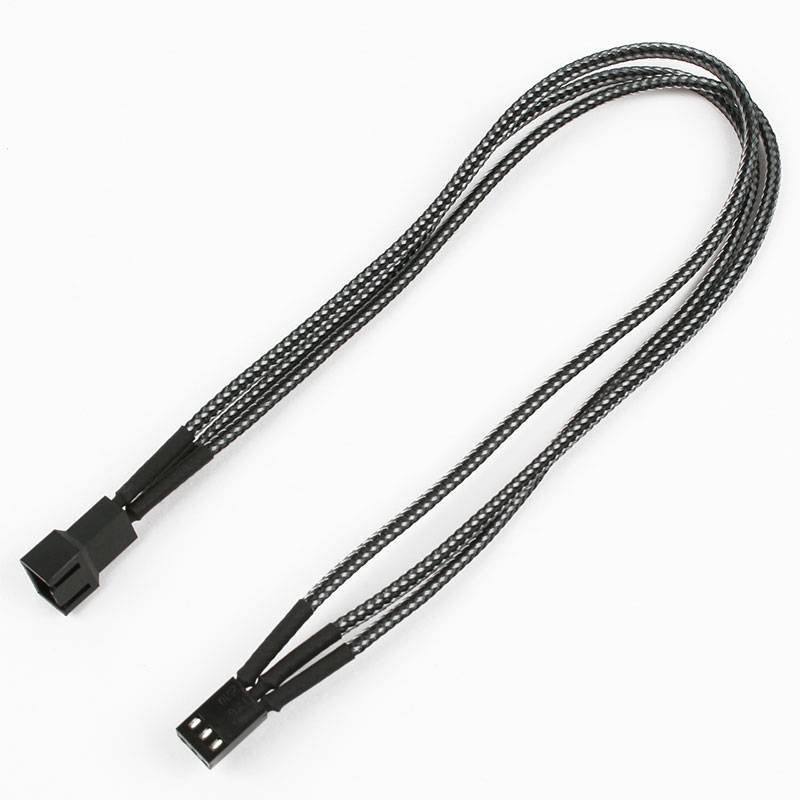 Kabel Nanoxia 3-Pin Verlängerung, 30 cm, Single, carbon von Nanoxia