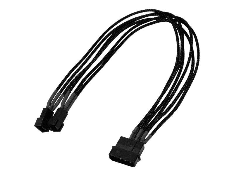 Kabel Nanoxia 4-Pin auf 2 x 3-Pin, Single, 30 cm, schwarz von Nanoxia