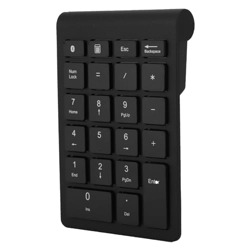 22 Tasten USB-Tastatur Numerisch, Nummernblock -Tastatur Numpad -Finanzbuchhaltung Wiederaufladbare Tastatur Numpad für Laptop Desktop PC Notebook (Black) von Naroote