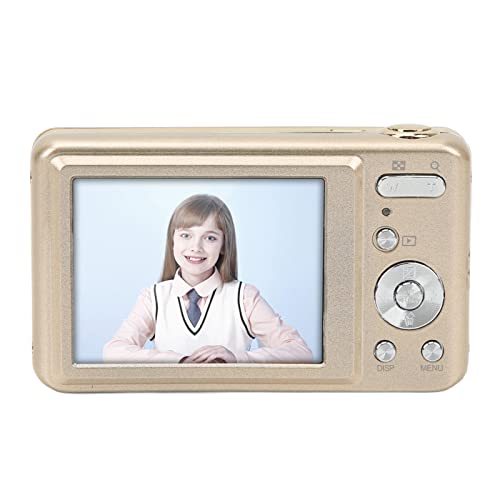 Digitalkamera, Digitalkamera 2,7 Zoll 48 MP High-Definition-Kamera mit 8-fachem Digitalzoom für Anfänger (Gold) von Naroote