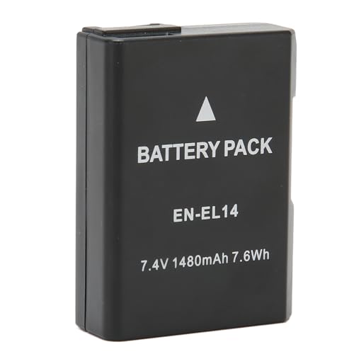 Kameraakku, Kamerazubehör 1480 MAh Kamera-Ersatzakku EN EL14 Lithium-Ionen-Akku für D5300 D3200 D5200 D3400 D5600 D3500 D3300 D3100 von Naroote