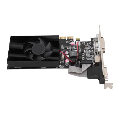 Naroote Computer-Grafikkarten, Grafikkarte Low-Profile-Grafikkarte GT730 4 GB GDDR3 128-Bit-Grafikkarte mit Lüfter PCIe 2.0 16X Gaming-Grafikkarte für Wins 10 11 von Naroote