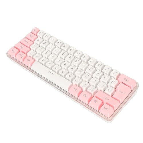 Naroote Tastatur, Kleine Gaming-Tastatur, Gaming-Tastatur, 60 Prozent, 61 Tasten, Tastatur, Kabelgebunden, Gaming-Tastatur, RGB, Imitierte Mechanische Technik, Kompakt für von Naroote