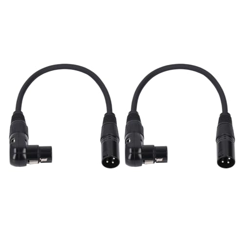 Naroote XLR-Mikrofonkabel, XLR-Stecker, 90-Grad-XLR-Buchse auf Geraden XLR-Stecker, 3-poliges Mikrofon-Anschlusskabel, XLR-Mikrofon-Verlängerungskabel-Adapter für Laut von Naroote