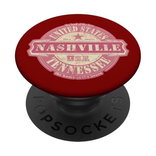 Nashville Tennessee Country Western United States Music City PopSockets Klebender PopGrip von Nashville Tennessee Country Musik City USA Vintage