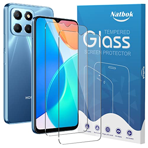 Natbok 2 Stück Panzerglas für Honor X6,Ultra-klar Honor X6 Schutzfolie, 9H Härte,Ultrabeständig,Anti-Kratzen, Anti-Bläschen, Anti-Fingerabdruck Displayschutzfolie von Natbok