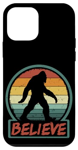 Hülle für iPhone 12 mini Bigfoot Believe – Retro-Sasquatch Cryptid Sunset Silhouette von National Introvert Society