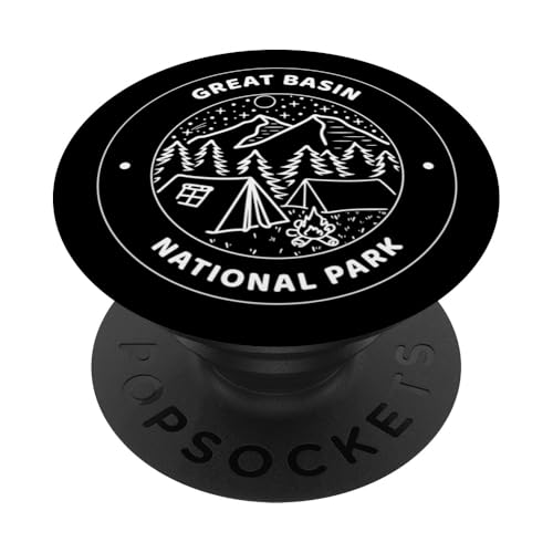 Great Basin National Park, Camp, Berg, Feuer, Baum, Mond, Stern PopSockets mit austauschbarem PopGrip von National Park Camp Mountain Fire Tree Moon Star