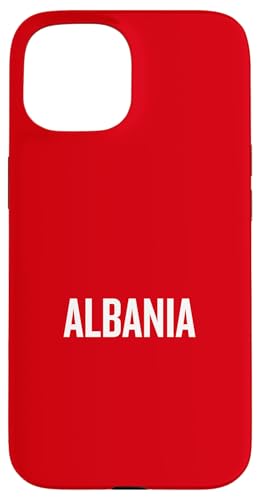 Hülle für iPhone 15 Albanien-Nationalflagge, Farbe: Rot von Nations of the World