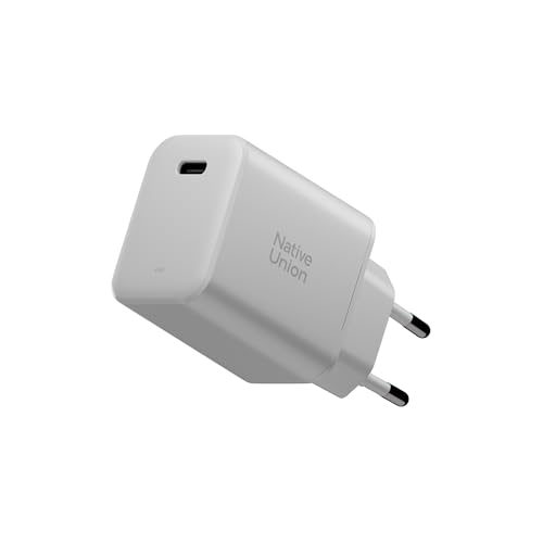 Native Union Schnellladegerät GaN PD 45W – Ultrakompakt mit Power Delivery über USB-C – Hergestellt aus recycelten Materialien – Für MacBook Air, iPad, iPhone, Pixel und andere USB-C-Geräte (Weiß) von Native Union