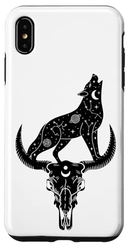 Hülle für iPhone XS Max Wolf Indianer Ureinwohner Bison Schädel Natur Büffel All von NattWorld