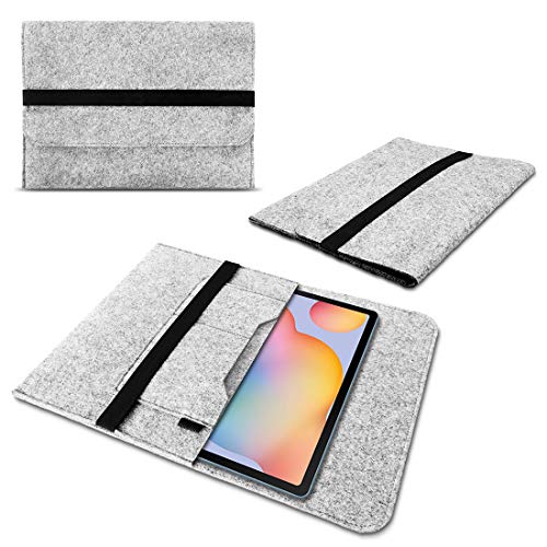 NAUCI Schutzhülle kompatibel mit Samsung Galaxy Tab S9 S8 S7 11 Zoll Sleeve Tasche Hülle Filz Case Tablet Cover, Farbe:Hell Grau von NAUCI