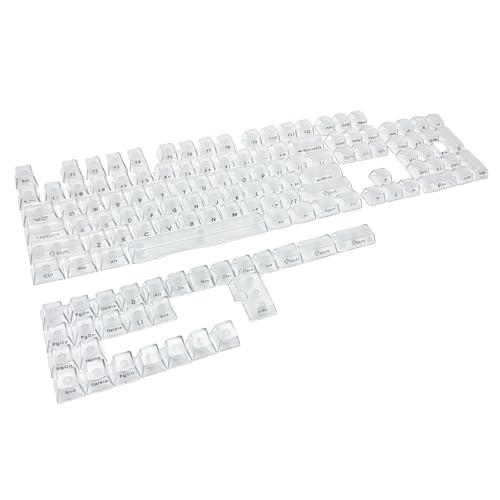 Navna 1Set PC Transluzenten Tastenkappe Mechanische Tastaturen OEM Höhe Seite Gedruckt Schwarzbeleuchtete Tastenkappe Für 61/87/104/108 Schalter von Navna