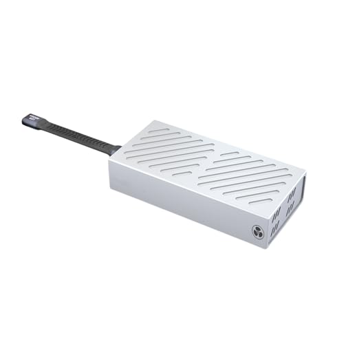 Navna Aluminium-Gehäuse, USB, 40 Gbit/s, externes Gehäuse für PCIe 2280 M Key externe Festplatten USB von Navna