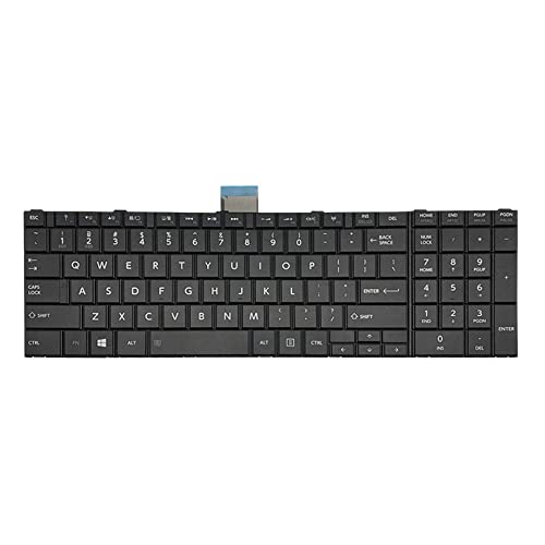 Navna Original US-Layout Englische Tastatur ohne Hintergrundbeleuchtung für C855 C855D L850 L850D L855 C870 C870D C875D Schwarz C855 C855d Tastatur von Navna