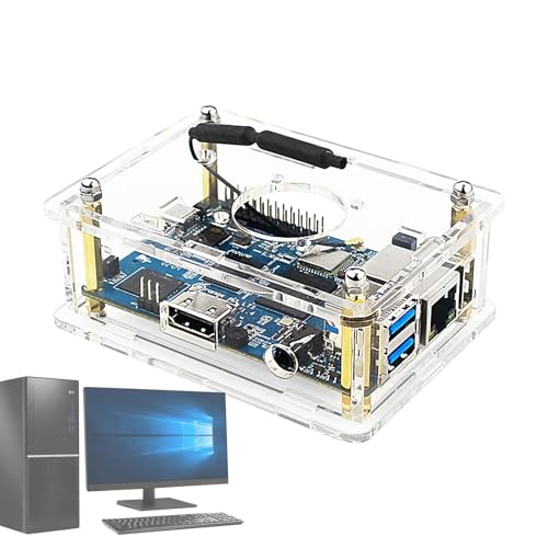 Nbbwwu Transparentes Mainboard-Acrylgehäuse, Mainboard-Acryl-Schutzgehäusec - Acryl-Kofferbox,Mainboard-Display-Box, transparente Ersatz-Acryl-Gehäusebox, 1:1 passend für Einplatinencomputer von Nbbwwu