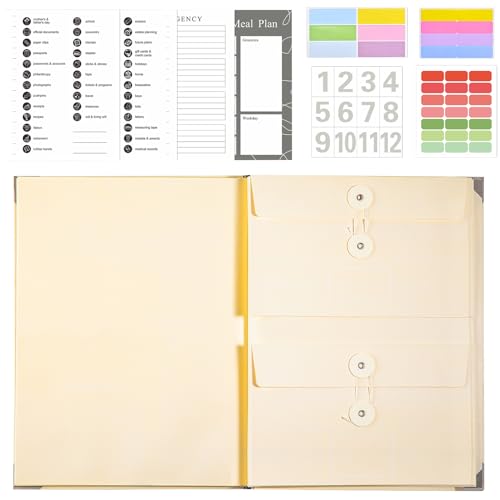 Veloron Life Book Ordner, Veloron Folio Life Book Document Organizer, Folio Document Organizer, Large Capacity Life Organizer Binder, Conveniently Organize Life File Book Organizer von Nbbwwu