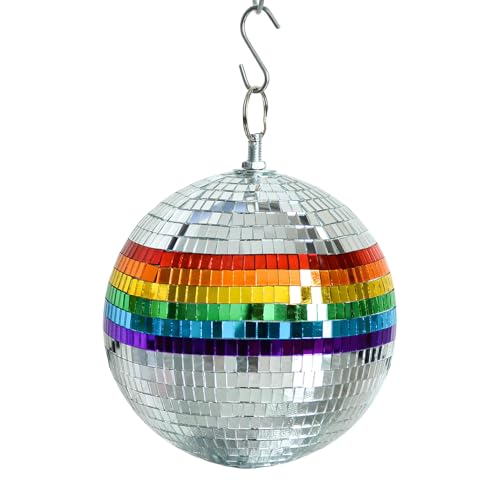 Nchdewui Spiegel-Discokugeln Mit Hängendem Ring, 15 Cm Discokugel Deko, Silber Discokugel Deko, Discokugel Klein, Hängekugel Spiegelkugel, Spiegelkugel, Ideal Für Partys Oder Dj-Lichteffekt (A) von Nchdewui