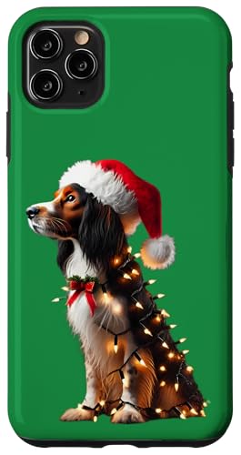 Hülle für iPhone 11 Pro Max Nederlandse Kooikerhondje Hund Weihnachtsmannmütze Weihnachtsbeleuchtung Mama von Nederlandse Kooikerhondje Dog Christmas Products