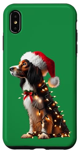 Hülle für iPhone XS Max Nederlandse Kooikerhondje Hund Weihnachtsmannmütze Weihnachtsbeleuchtung Mama von Nederlandse Kooikerhondje Dog Christmas Products